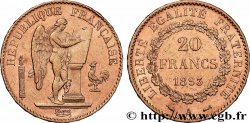 20 francs or Génie, Troisième République 1893 Paris F.533/17