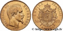 50 francs or Napoléon III, tête nue 1858 Paris F.547/5