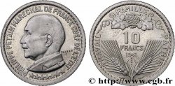 Essai de 10 francs Pétain en aluminium par Vézien, poids léger (2 g) 1941 Paris GEM.178 1 var.