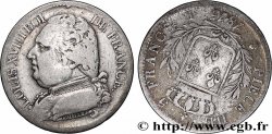 5 francs Louis XVIII, buste habillé, Fauté coins tournés à -26 min/-156° 1815 Bayonne F.308/23 var.