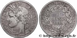 5 francs Cérès, IIe République, Main/Main 1849 Paris F.327/2 VF 