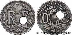 10 centimes Lindauer, fautée trou décentré 1931  F.138/18 var. VF 