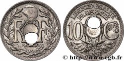 10 centimes Lindauer, fautée trou décentré 1937  F.138/24 var. SUP 