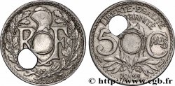 5 centimes Lindauer, petit module, fautée trou décentré 1921 Paris F.122/3 var. TTB 