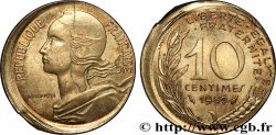 10 centimes Marianne, Fauté frappe hors virole en casquette 1986 Pessac F.144/26 var. AU 