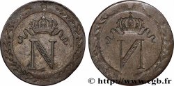 10 cent. à l&nbsp;N couronnée, frappe incuse du droit n.d. - F.130/- var. VF 