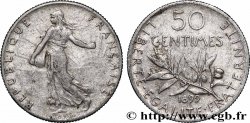 50 centimes Semeuse, Fautée coins tournés à +11 min/+66° 1899  F.190/5 var. TB+ 