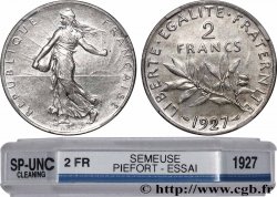 Essai-piéfort argent de 2 francs Semeuse 1927 Paris GEM.111 EP1