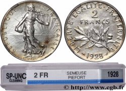 Piéfort argent de 2 francs Semeuse 1928 Paris GEM.111 P3