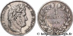 5 francs IIIe type Domard 1847 Strasbourg F.325/15