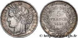 5 francs Cérès, IIe République 1851 Paris F.327/7
