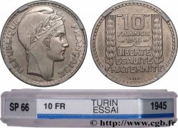 Essai de 10 francs Turin, grosse tête, rameaux longs 1945 Paris F.361/1