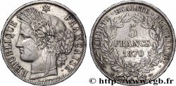 5 francs Cérès, avec légende 1870 Paris F.333/1
