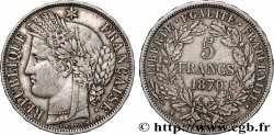 5 francs Cérès, avec légende 1870 Paris F.333/1