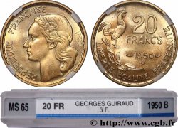 20 francs Georges Guiraud, 3 faucilles 1950 Beaumont-Le-Roger F.401/2