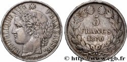 5 francs Cérès, sans légende 1870 Bordeaux F.332/5 BC 