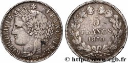 5 francs Cérès, sans légende 1870 Bordeaux F.332/7 TB 