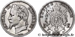 5 francs Napoléon III, tête laurée 1867 Paris F.331/10