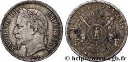 5 francs Napoléon III, tête laurée 1868 Paris F.331/12