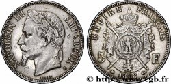 5 francs Napoléon III, tête laurée 1868 Paris F.331/12
