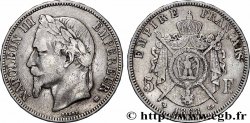 5 francs Napoléon III, tête laurée 1868 Strasbourg F.331/13 TB 