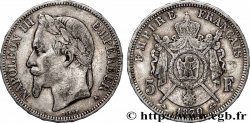 5 francs Napoléon III, tête laurée 1870 Paris F.331/16