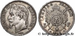 5 francs Napoléon III, tête laurée 1870 Paris F.331/16
