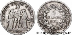 5 francs Hercule, IIe République 1848 Strasbourg F.326/2