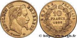 10 francs or Napoléon III, tête laurée 1866 Paris F.507A/12