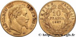 10 francs or Napoléon III, tête laurée 1867 Strasbourg F.507A/16