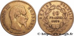 10 francs or Napoléon III, tête nue 1859 Paris F.506/7