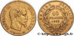 10 francs or Napoléon III, tête nue 1859 Strasbourg F.506/8