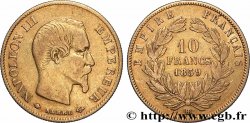 10 francs or Napoléon III, tête nue 1859 Strasbourg F.506/8