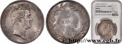 5 francs type Tiolier avec le I, tranche en relief 1830 Paris F.316/1 MS64 NGC