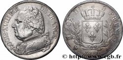 5 francs Louis XVIII, buste habillé 1814 Paris F.308/1