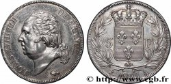 5 francs Louis XVIII, tête nue 1823 Paris F.309/76