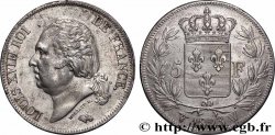 5 francs Louis XVIII, tête nue 1823 Lille F.309/87