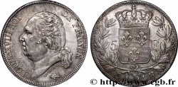 5 francs Louis XVIII, tête nue 1824 La Rochelle F.309/91