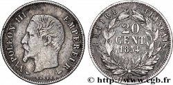 20 centimes Napoléon III, tête nue 1854 Paris F.148/2