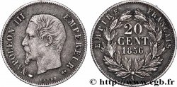 20 centimes Napoléon III, tête nue 1856 Paris F.148/4