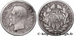 20 centimes Napoléon III, tête nue 1863 Strasbourg F.148/18