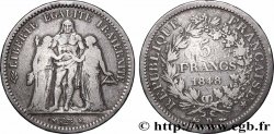 5 francs Hercule, IIe République 1848  Lyon F.326/3