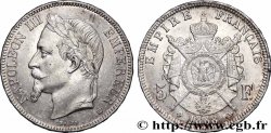 5 francs Napoléon III, tête laurée 1868 Strasbourg F.331/13