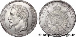 5 francs Napoléon III, tête laurée 1869 Strasbourg F.331/15