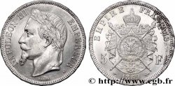 5 francs Napoléon III, tête laurée 1869 Strasbourg F.331/15