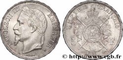 5 francs Napoléon III, tête laurée 1870 Strasbourg F.331/17