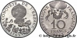 Piéfort Argent de 10 francs Conquête de l’Espace 1983 Pessac GEM.188 P2