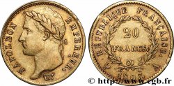 20 francs or Napoléon tête laurée, République française 1807 Paris F.515/1