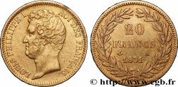 20 francs or Louis-Philippe, Tiolier, tranche inscrite en relief 1831 Paris F.525/2