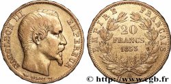 20 francs or Napoléon III, tête nue 1853 Paris F.531/1